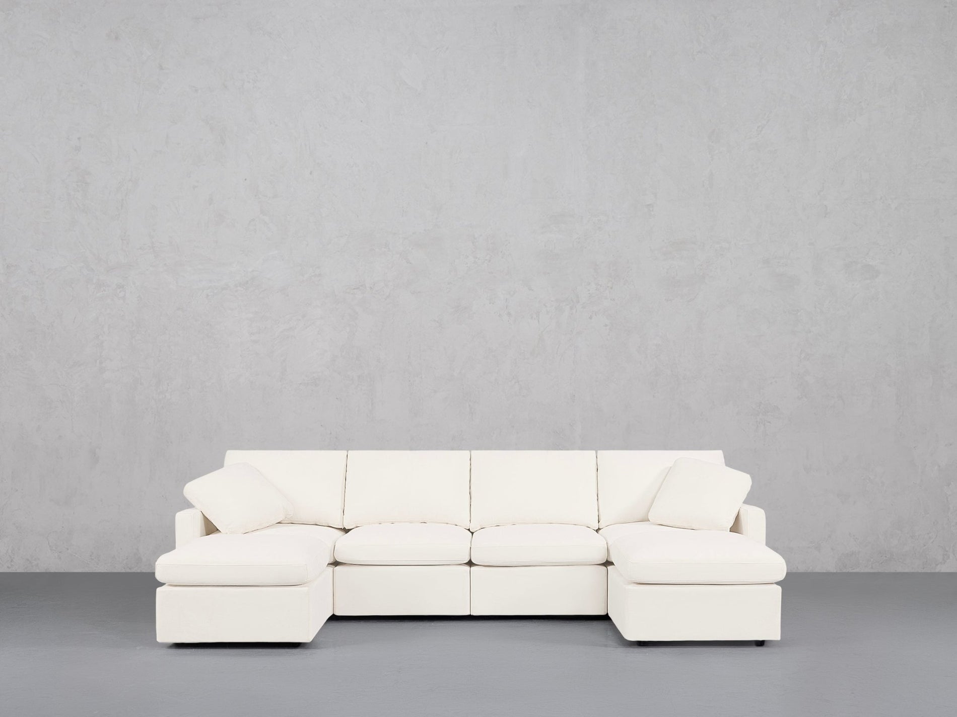 6-Seat Modular Double Chaise Sectional (Thin Arms) - 7th Avenue