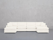 6-Seat Modular Double Chaise Sectional (Thin Arms) - 7th Avenue