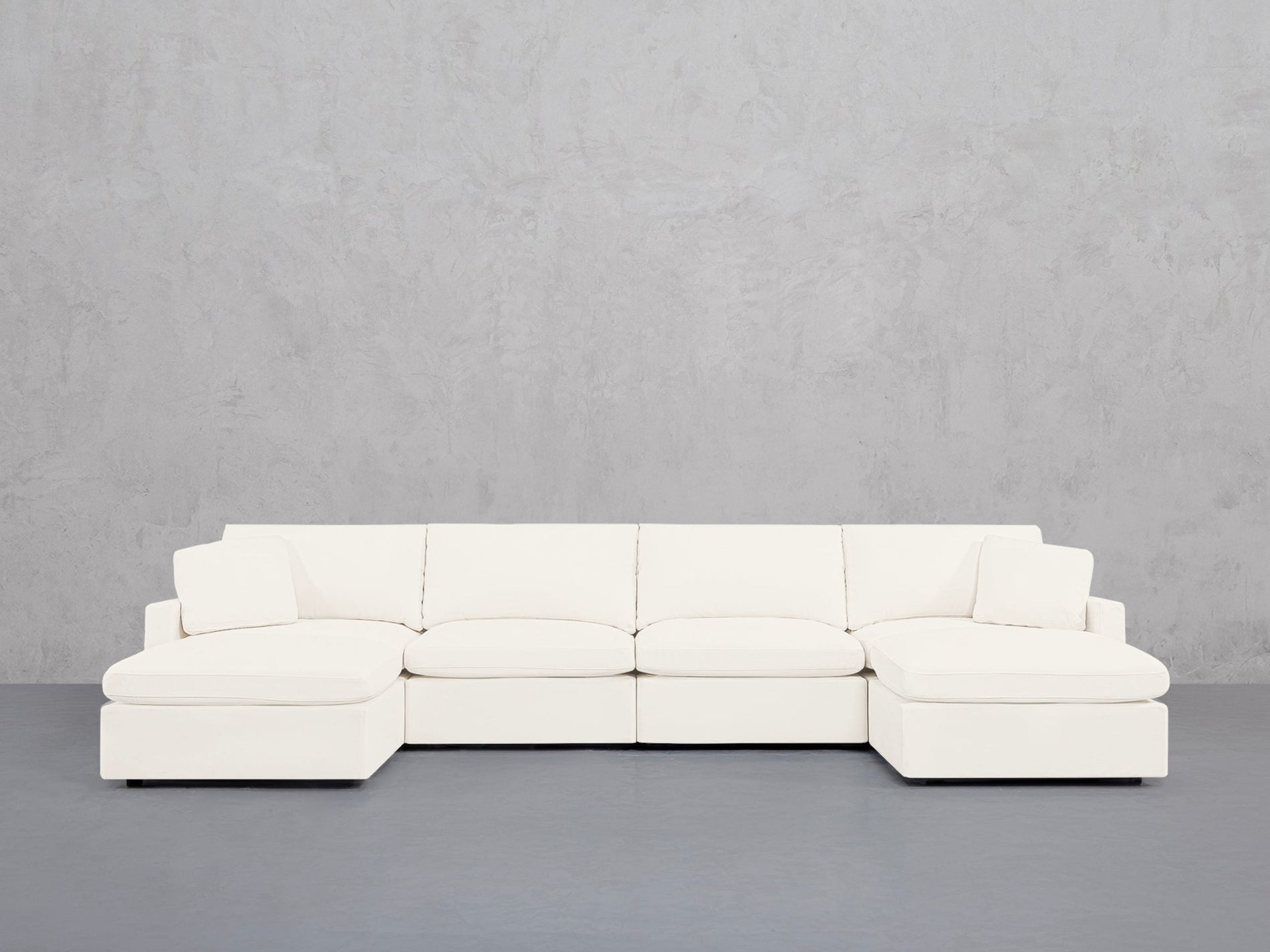 6-Seat Modular Double Chaise Sectional (Thin Arms) - 7th Avenue