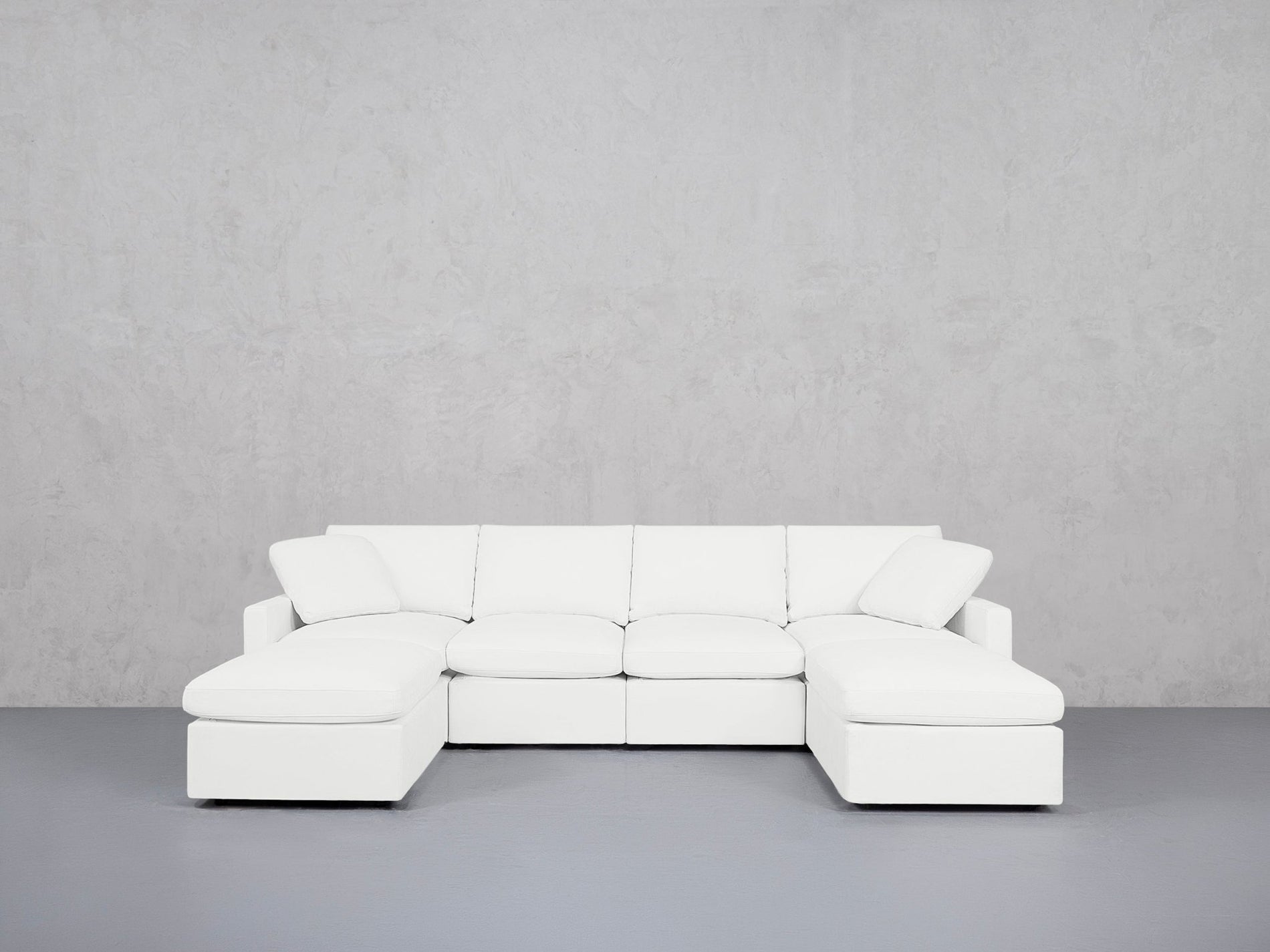 6-Seat Modular Double Chaise Sectional (Thin Arms) - 7th Avenue