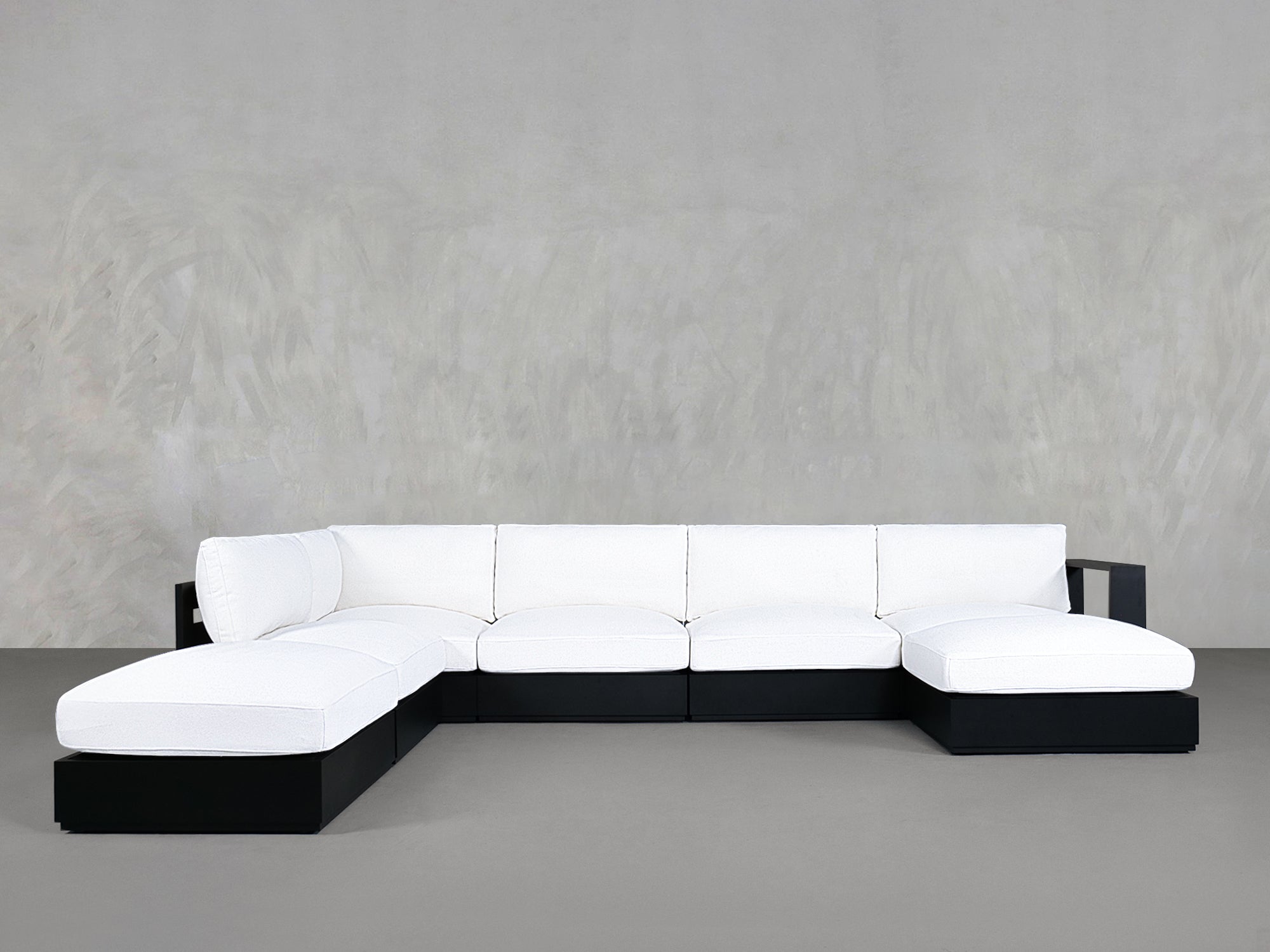7-Seat Modular Chaise Corner Lounger Sectional Aluminum Outdoor
