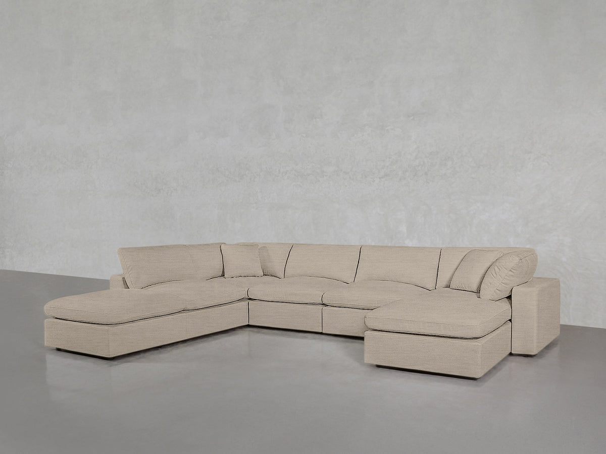 7-Seat Modular Chaise Corner Lounger Sectional - 7th Avenue