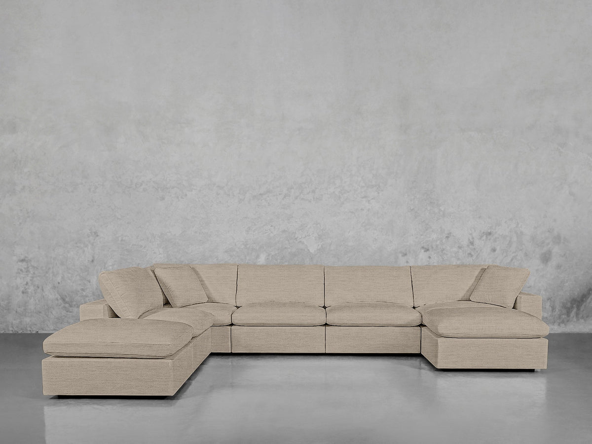 7-Seat Modular Chaise Corner Lounger Sectional - 7th Avenue