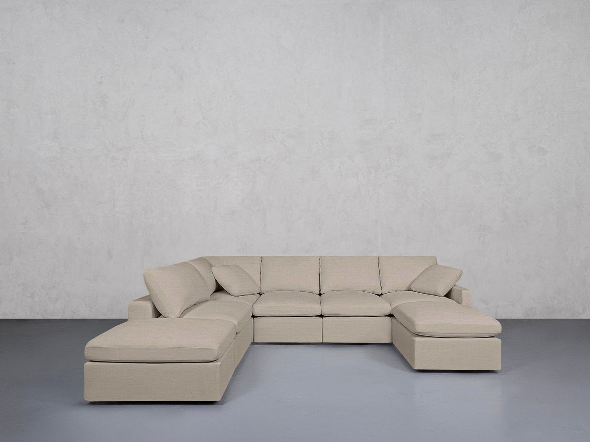 7-Seat Modular Chaise Corner Lounger Sectional (Thin Arm) - 7th Avenue
