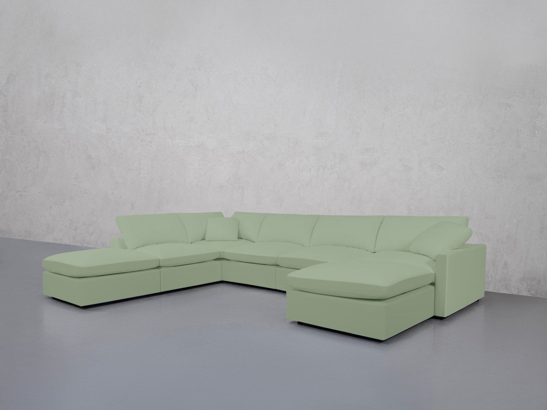 7-Seat Modular Chaise Corner Lounger Sectional (Thin Arm) - 7th Avenue
