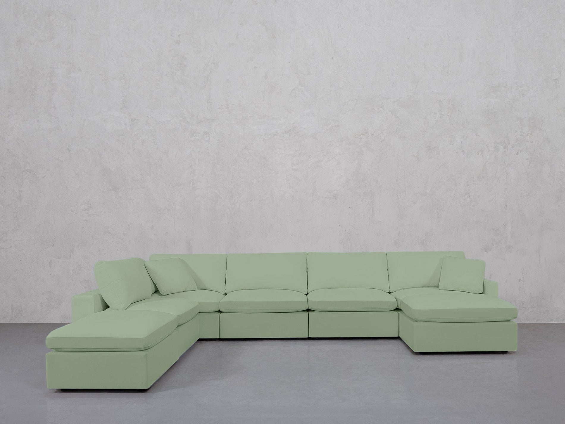 7-Seat Modular Chaise Corner Lounger Sectional (Thin Arm) - 7th Avenue