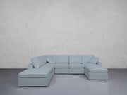 7-Seat Modular Chaise Corner Lounger Sectional (Thin Arm) - 7th Avenue