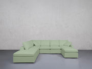 7-Seat Modular Chaise Corner Lounger Sectional (Thin Arm) - 7th Avenue