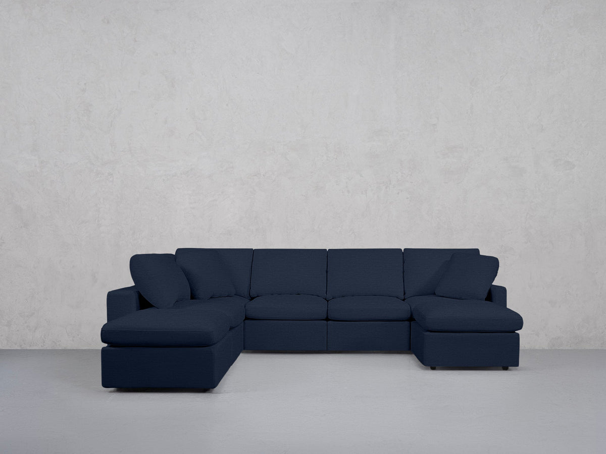 7-Seat Modular Chaise Corner Lounger Sectional (Thin Arm) - 7th Avenue