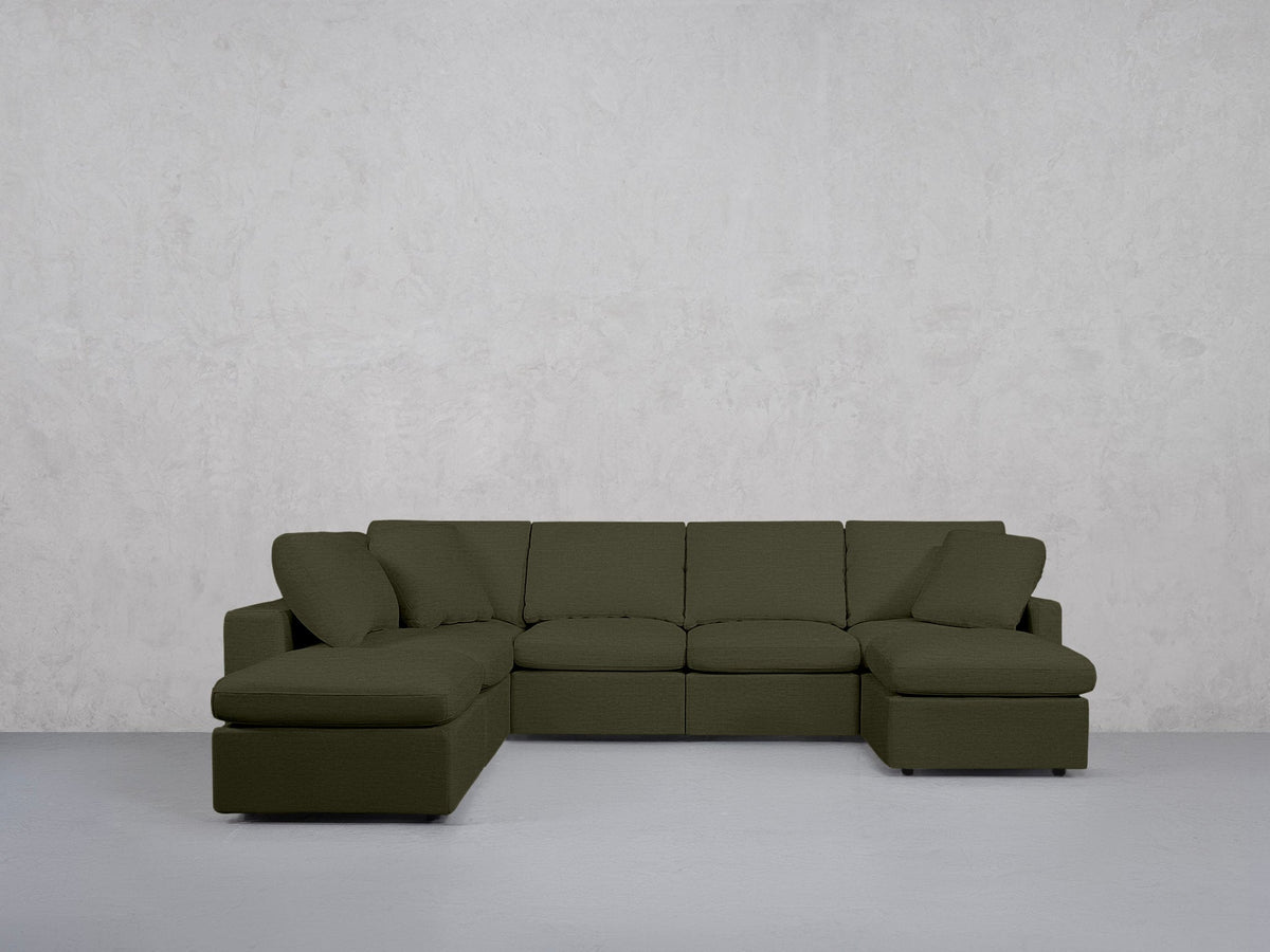 7-Seat Modular Chaise Corner Lounger Sectional (Thin Arm) - 7th Avenue