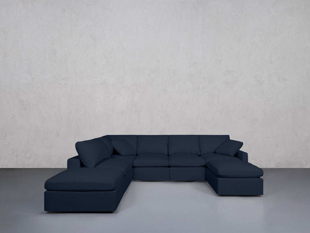 7-Seat Modular Chaise Corner Lounger Sectional (Thin Arm) - 7th Avenue