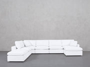 7-Seat Modular Chaise Corner Lounger Sectional (Thin Arms) - 7th Avenue