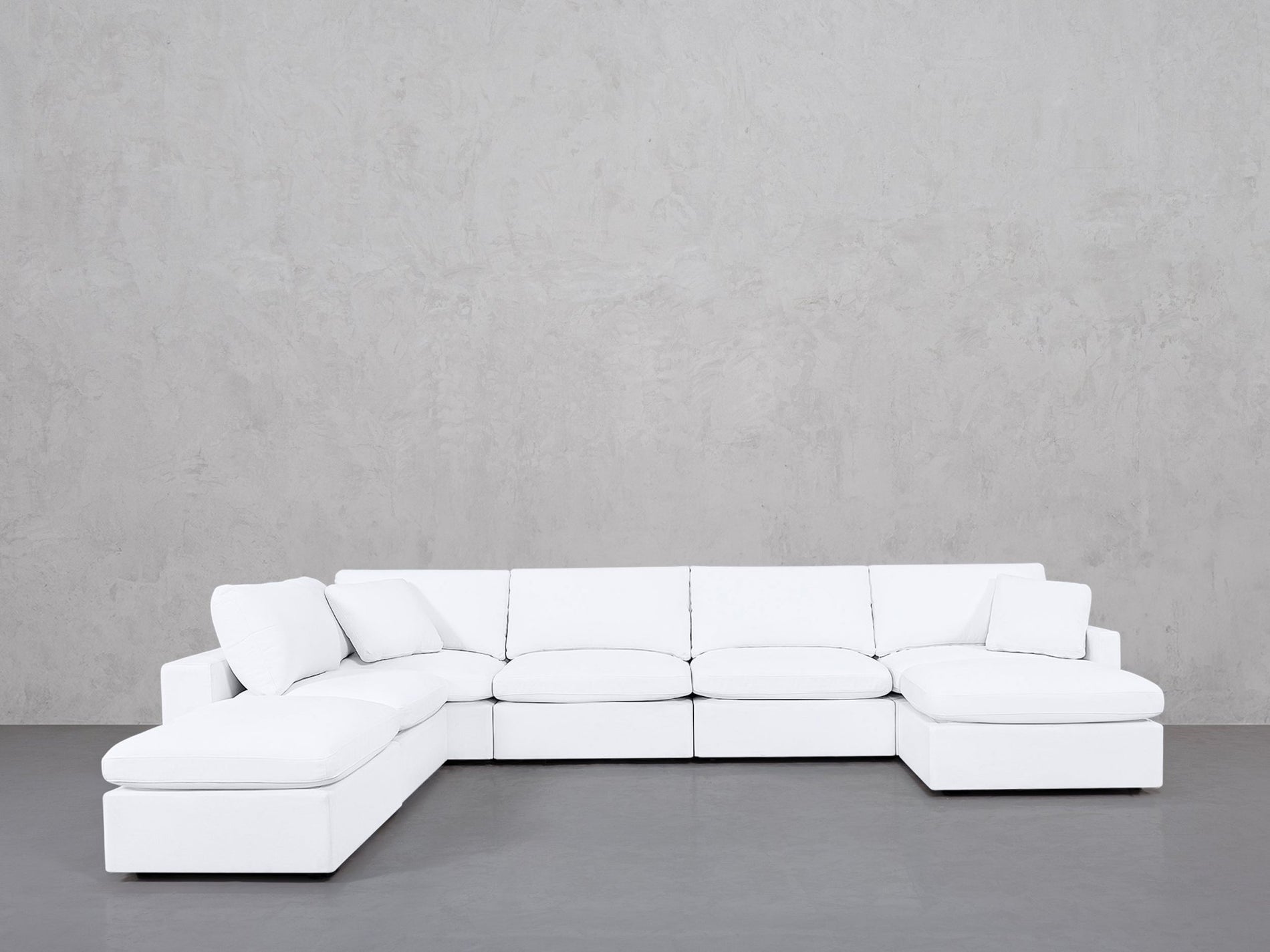 7-Seat Modular Chaise Corner Lounger Sectional (Thin Arms) - 7th Avenue