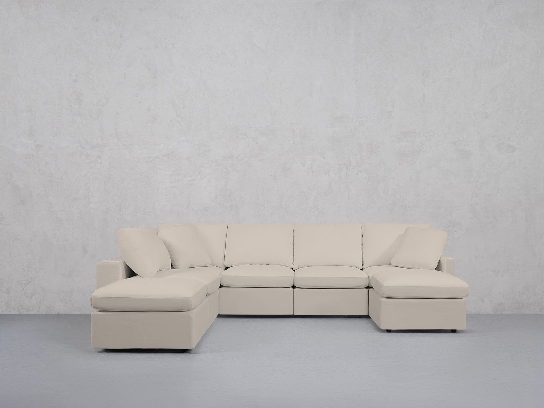 7-Seat Modular Chaise Corner Lounger Sectional (Thin Arms) - 7th Avenue