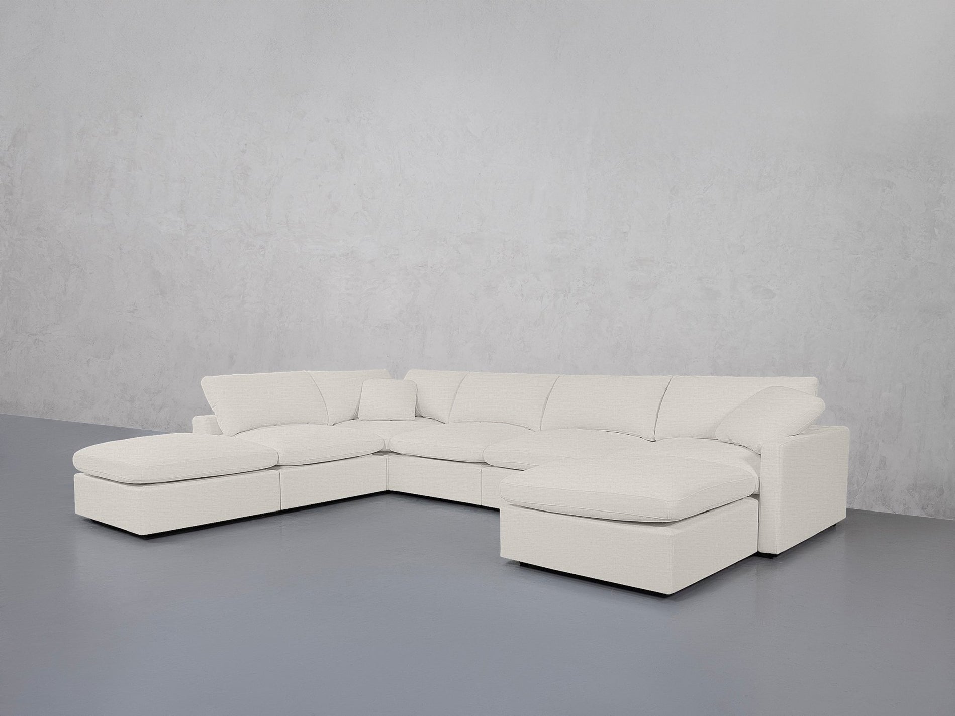 7-Seat Modular Chaise Corner Lounger Sectional (Thin Arms) - 7th Avenue