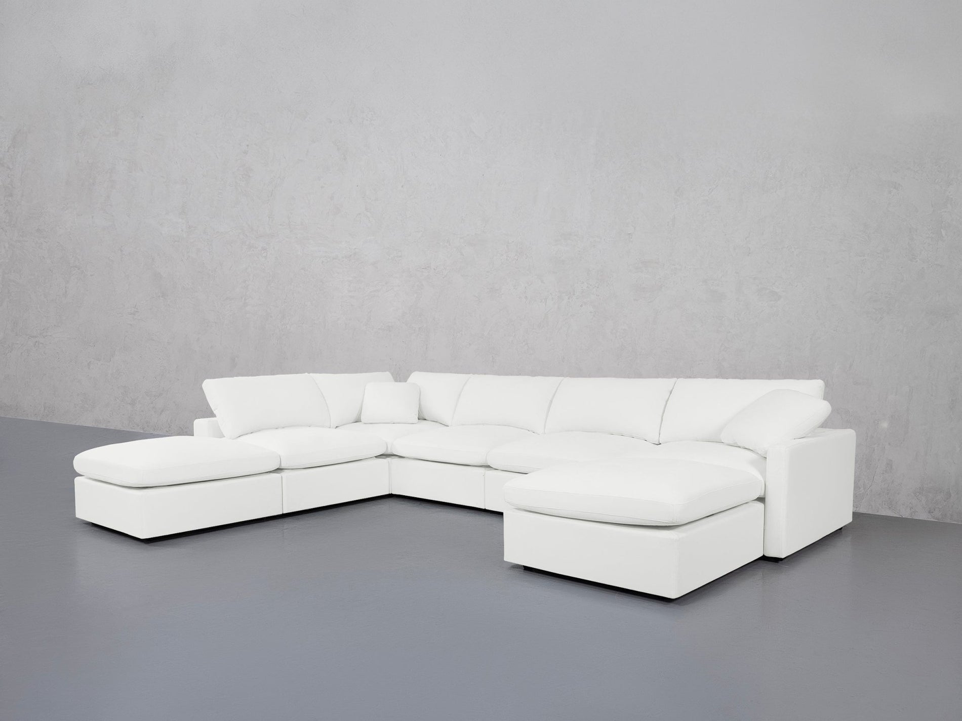 7-Seat Modular Chaise Corner Lounger Sectional (Thin Arms) - 7th Avenue
