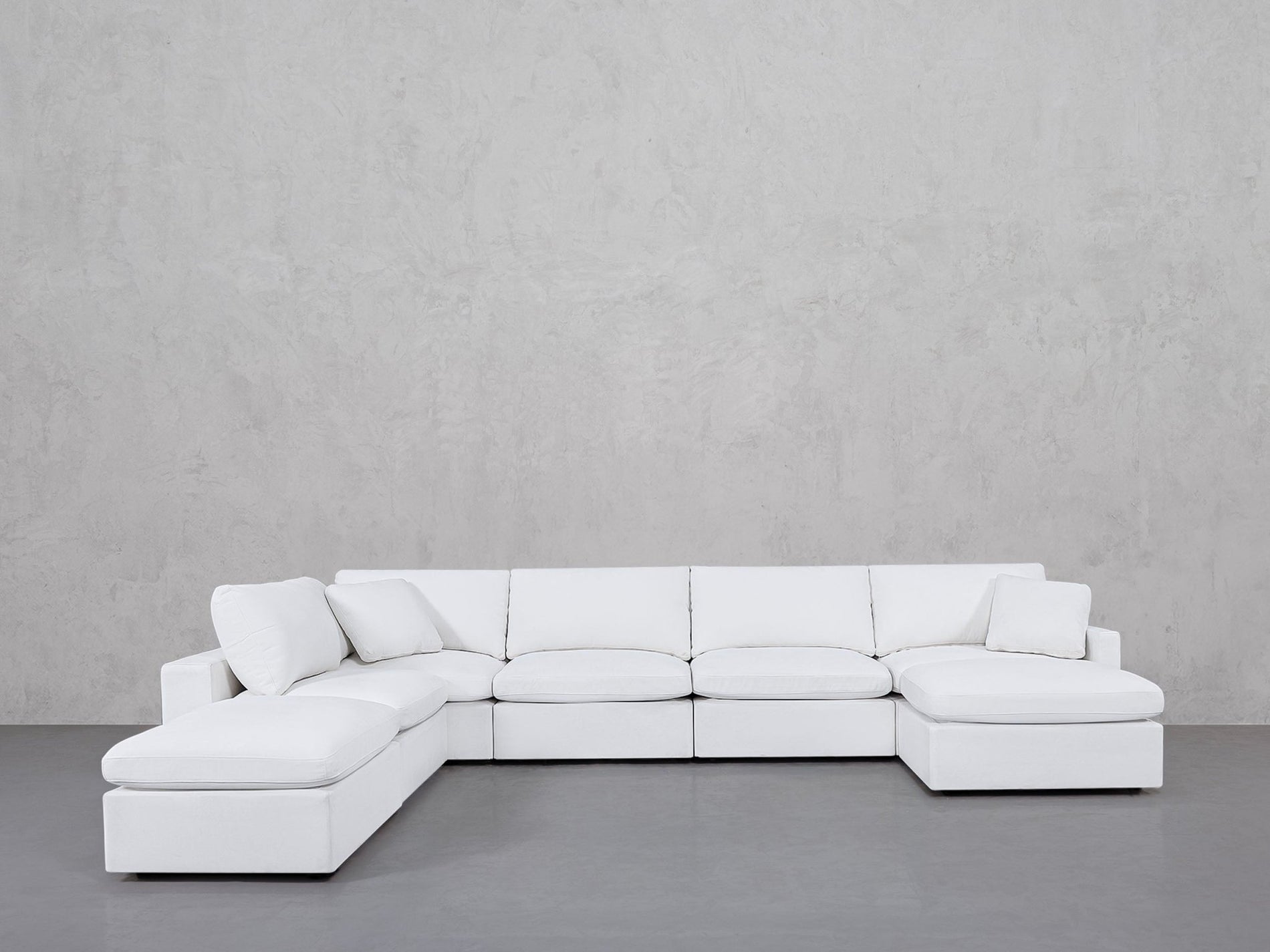 7-Seat Modular Chaise Corner Lounger Sectional (Thin Arms) - 7th Avenue