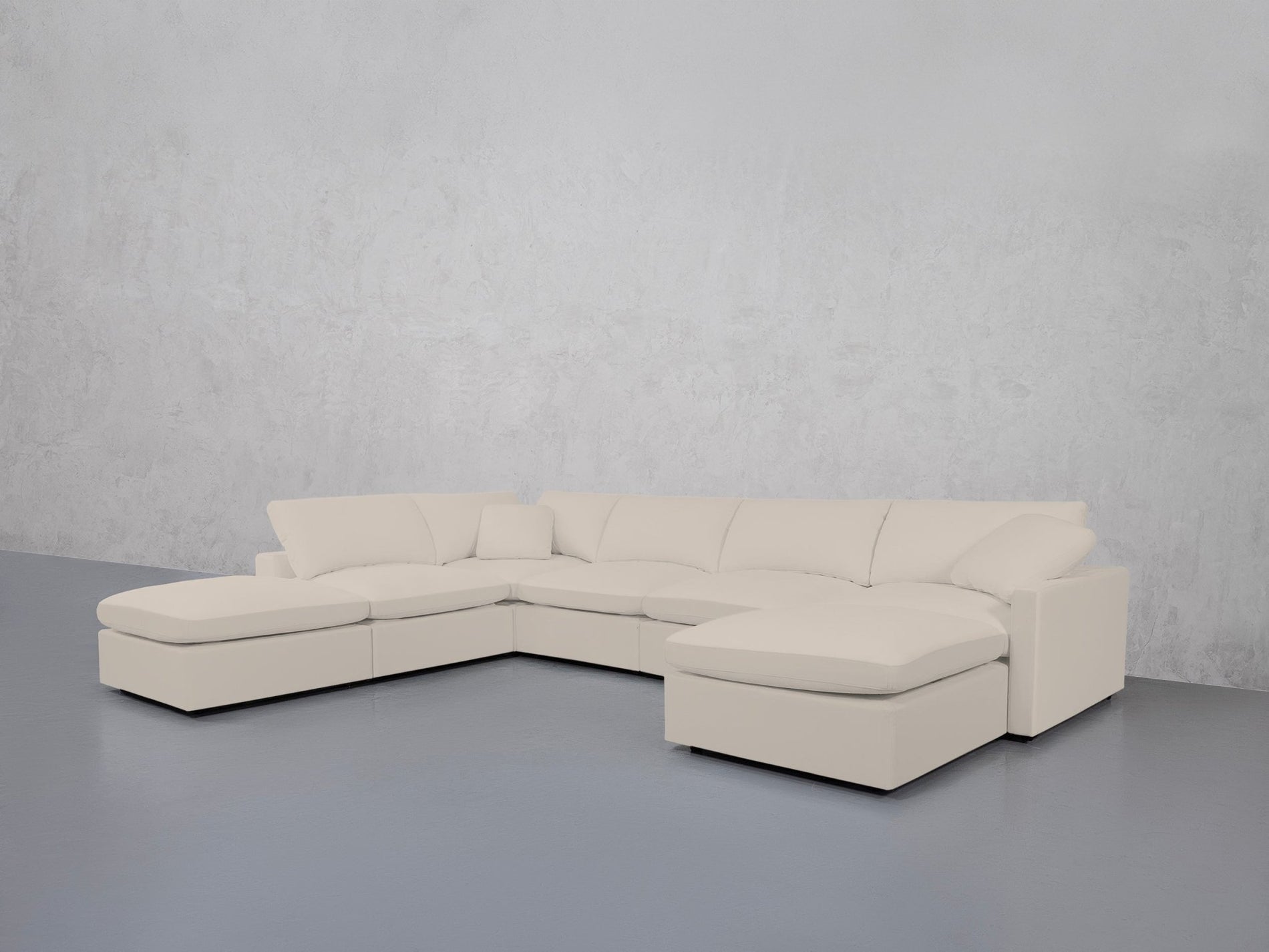 7-Seat Modular Chaise Corner Lounger Sectional (Thin Arms) - 7th Avenue