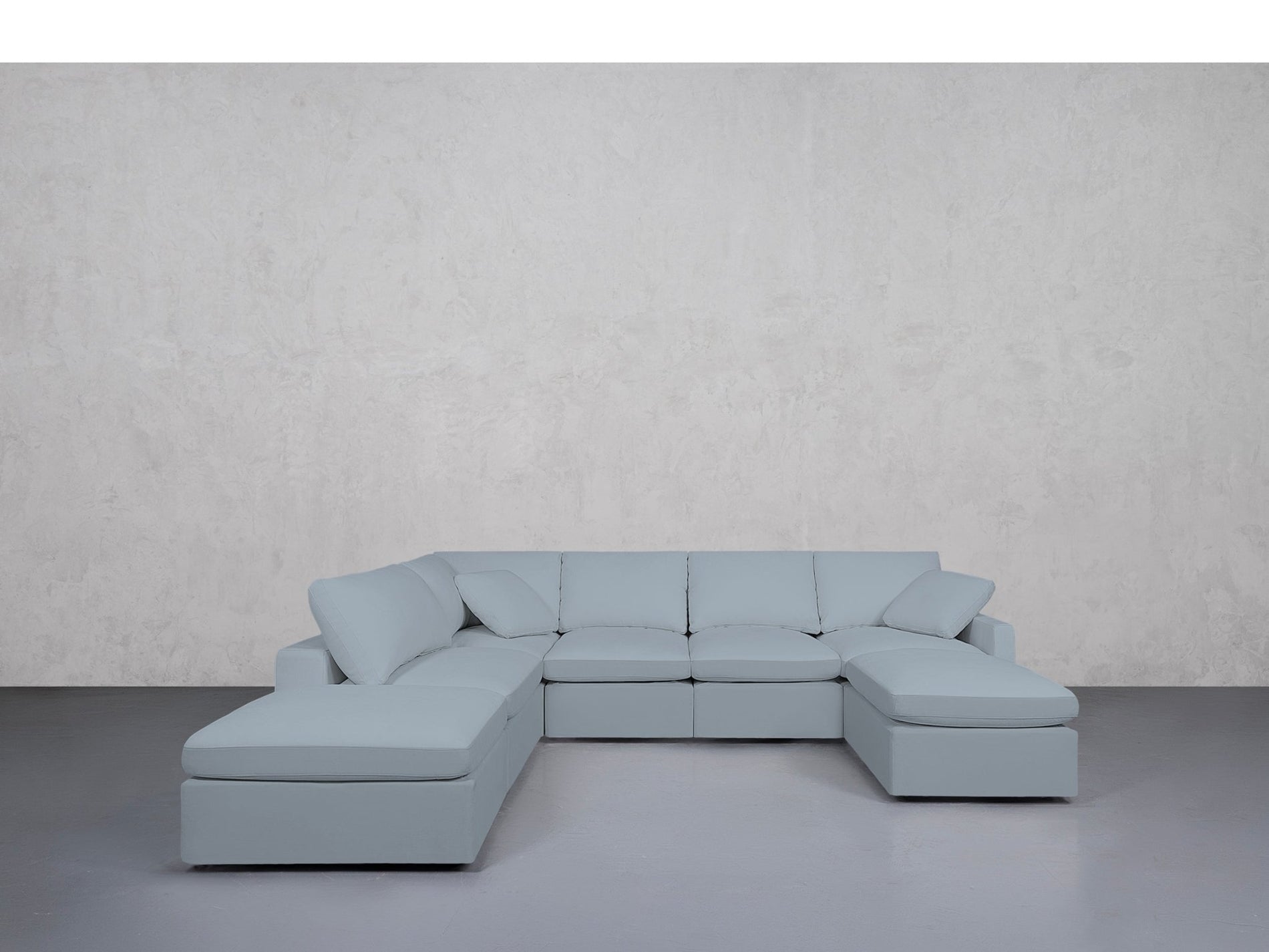 7-Seat Modular Chaise Corner Lounger Sectional (Thin Arms) - 7th Avenue