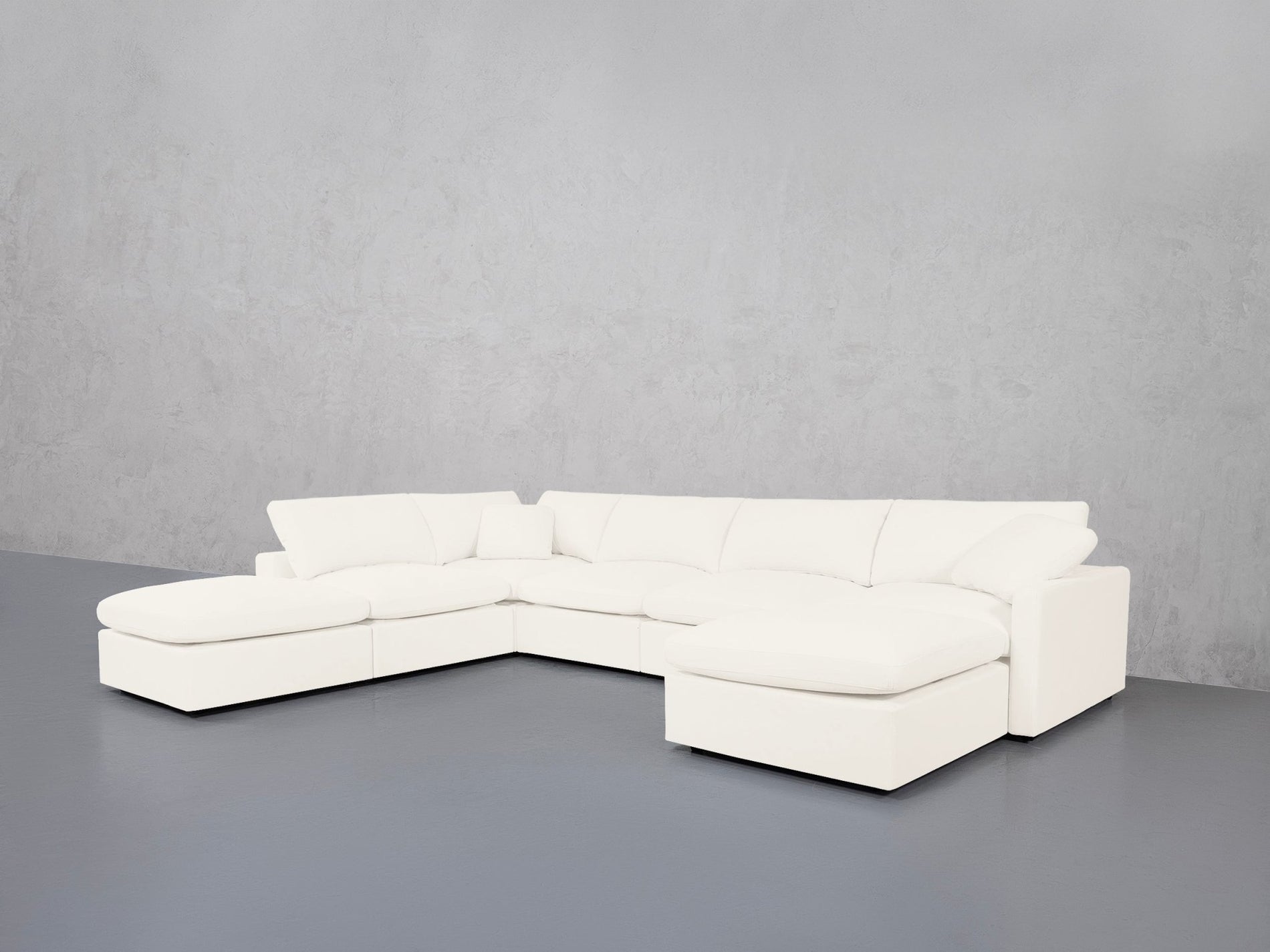 7-Seat Modular Chaise Corner Lounger Sectional (Thin Arms) - 7th Avenue