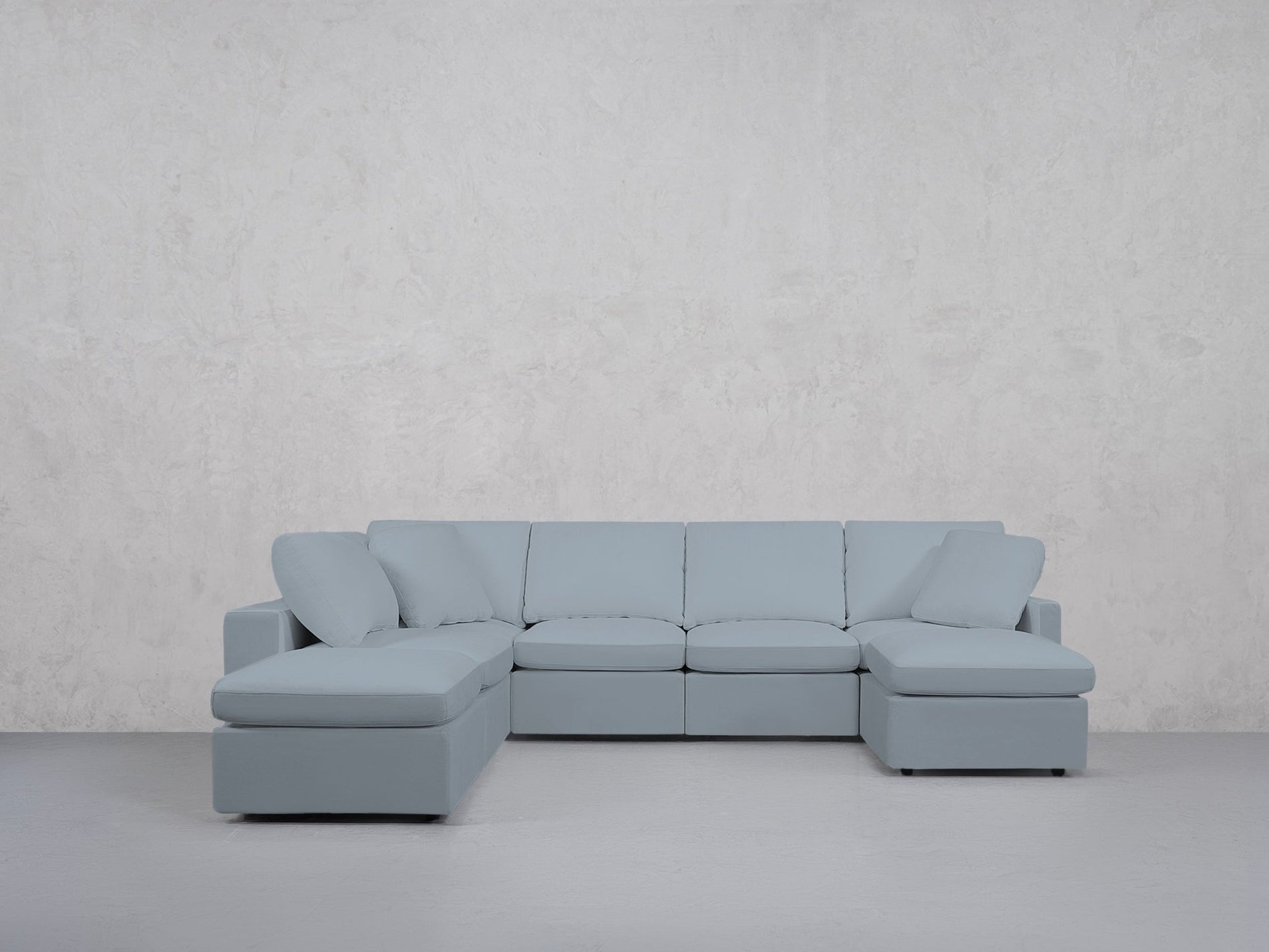 7-Seat Modular Chaise Corner Lounger Sectional (Thin Arms) - 7th Avenue