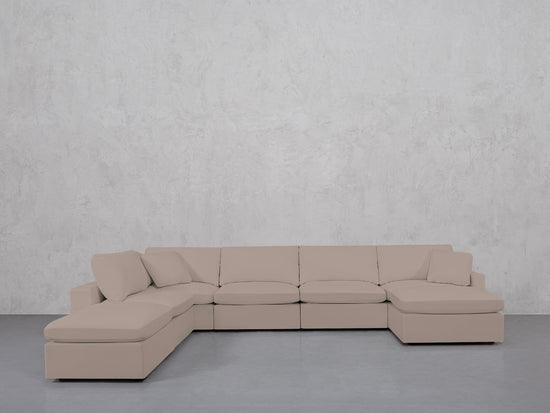 7-Seat Modular Chaise Corner Lounger Sectional (Thin Arms) - 7th Avenue