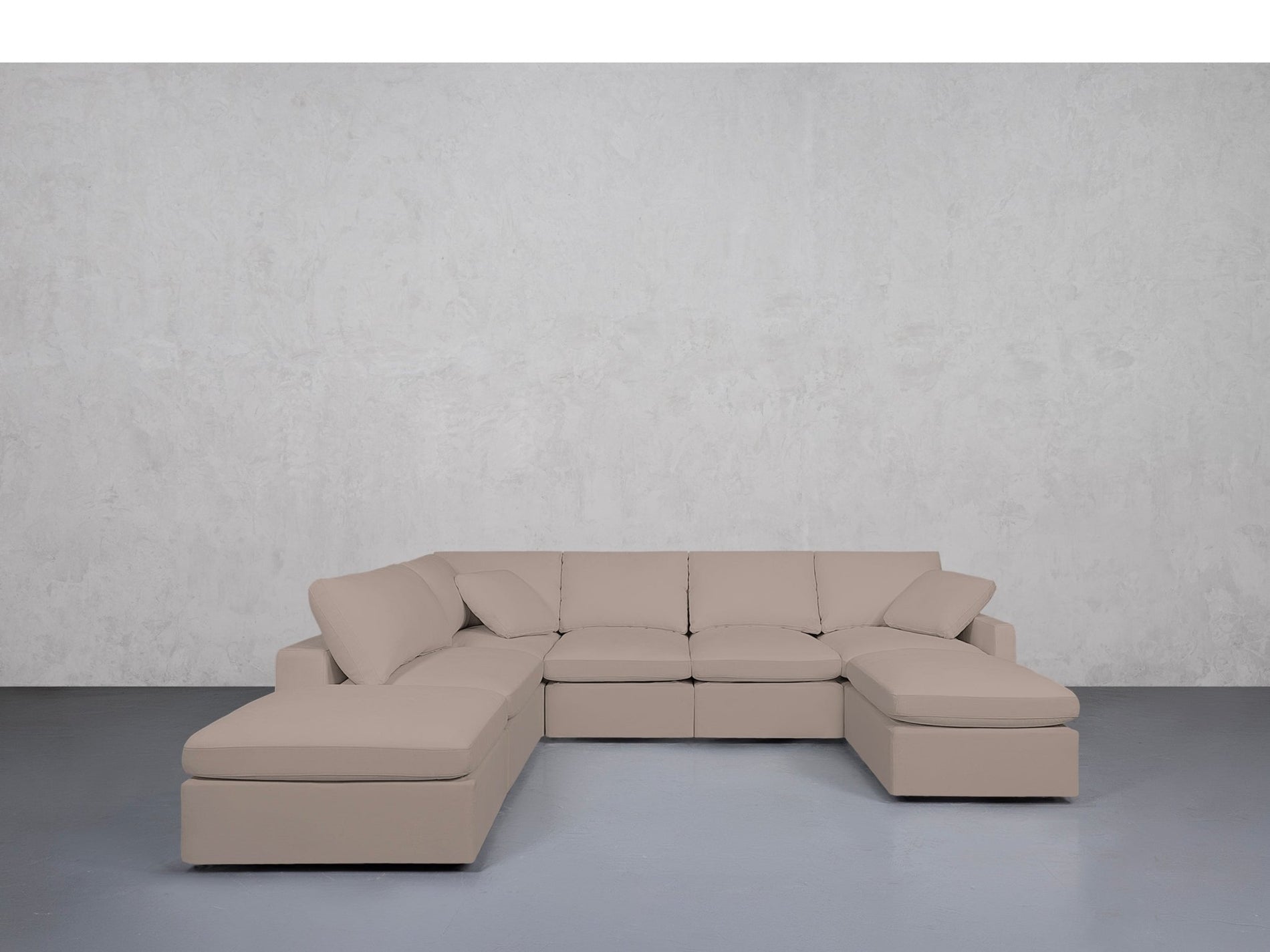 7-Seat Modular Chaise Corner Lounger Sectional (Thin Arms) - 7th Avenue
