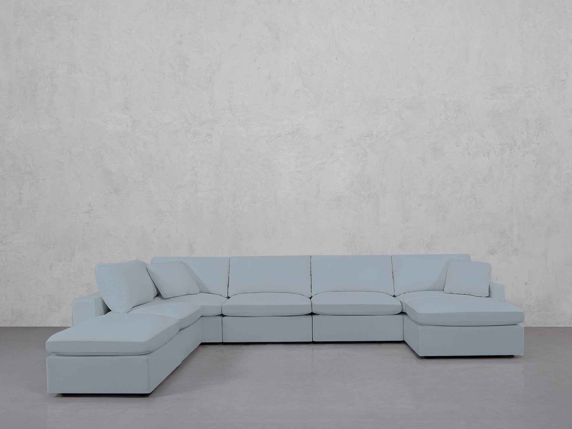 7-Seat Modular Chaise Corner Lounger Sectional (Thin Arms) - 7th Avenue