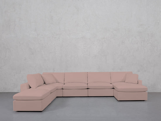 7-Seat Modular Chaise Corner Lounger Sectional (Thin Arms) - 7th Avenue