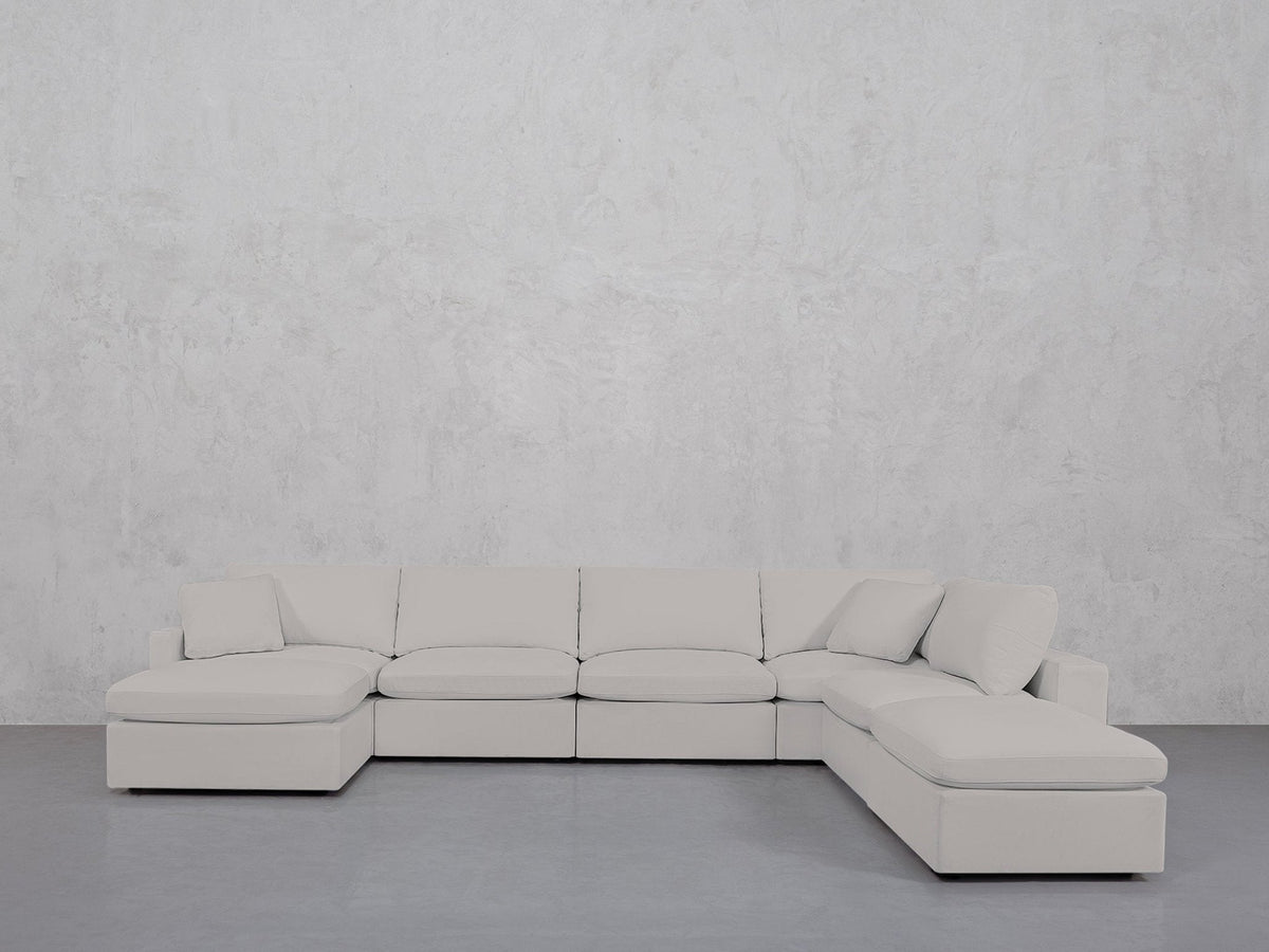7-Seat Modular Chaise Corner Right Lounger Sectional (Thin Arm) - 7th Avenue