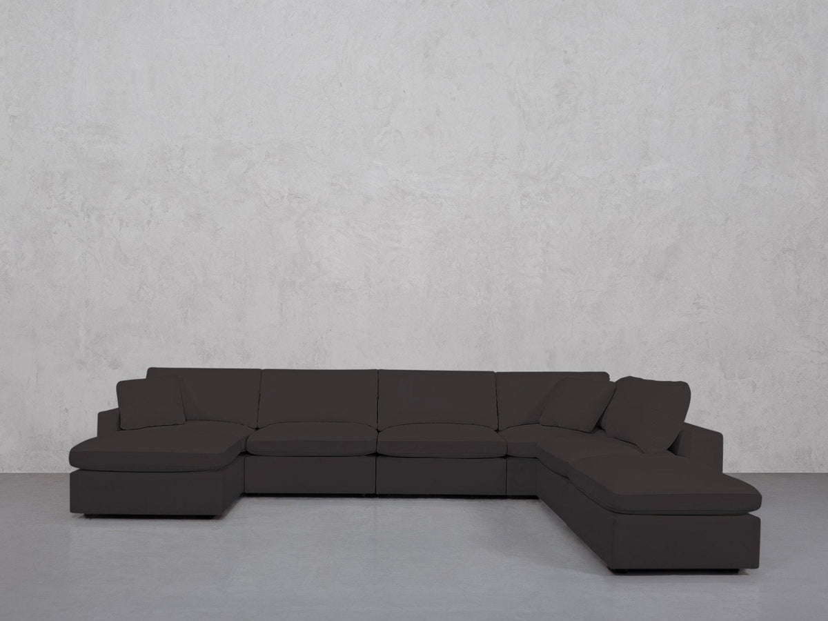 7-Seat Modular Chaise Corner Right Lounger Sectional (Thin Arm) - 7th Avenue