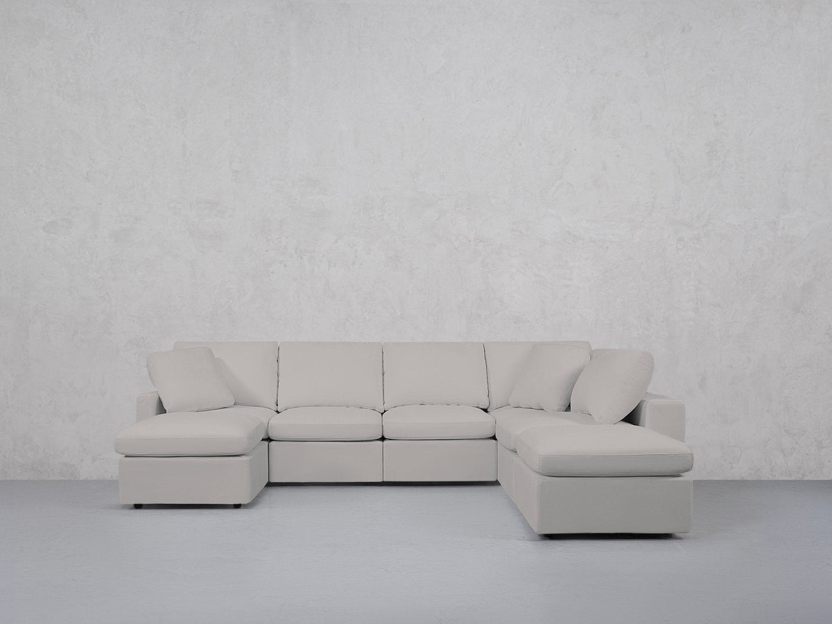 7-Seat Modular Chaise Corner Right Lounger Sectional (Thin Arm) - 7th Avenue