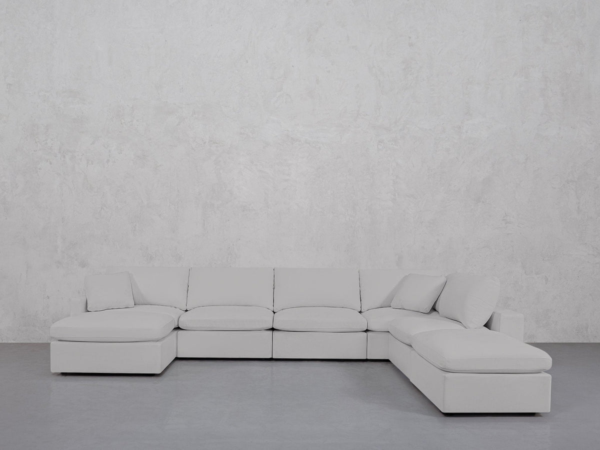 7-Seat Modular Chaise Corner Right Lounger Sectional (Thin Arm) - 7th Avenue