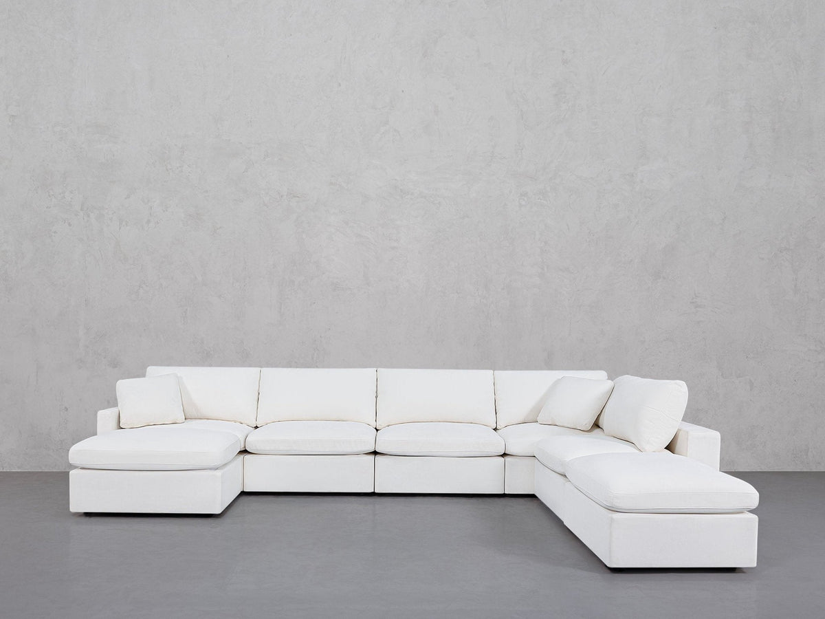 7-Seat Modular Chaise Corner Right Lounger Sectional (Thin Arm) - 7th Avenue