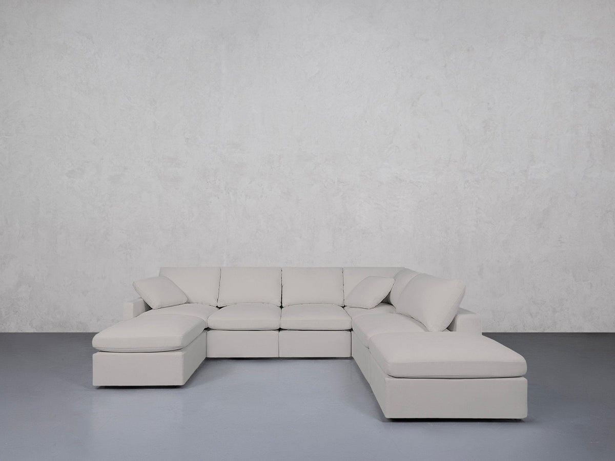 7-Seat Modular Chaise Corner Right Lounger Sectional (Thin Arm) - 7th Avenue