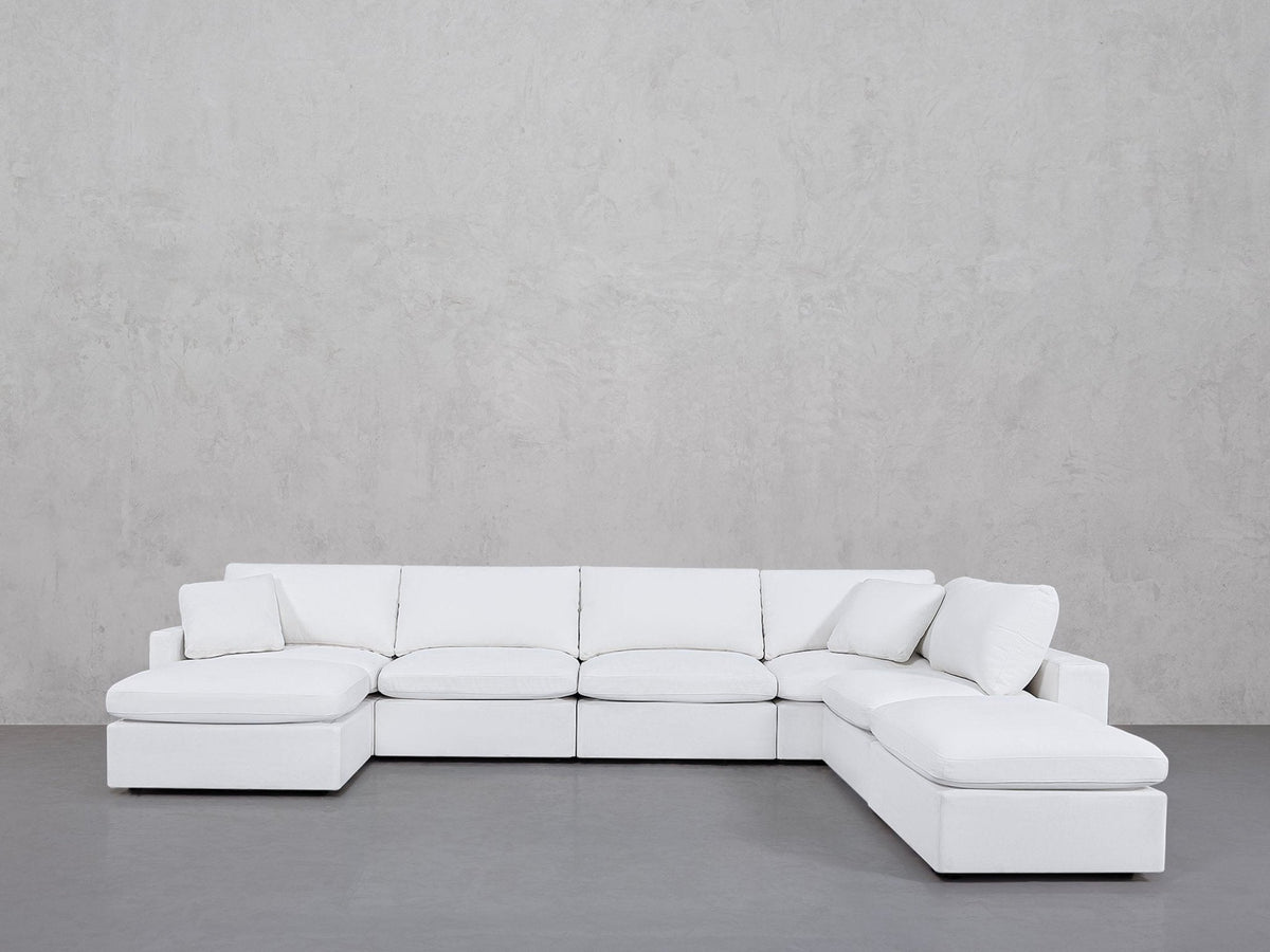7-Seat Modular Chaise Corner Right Lounger Sectional (Thin Arm) - 7th Avenue