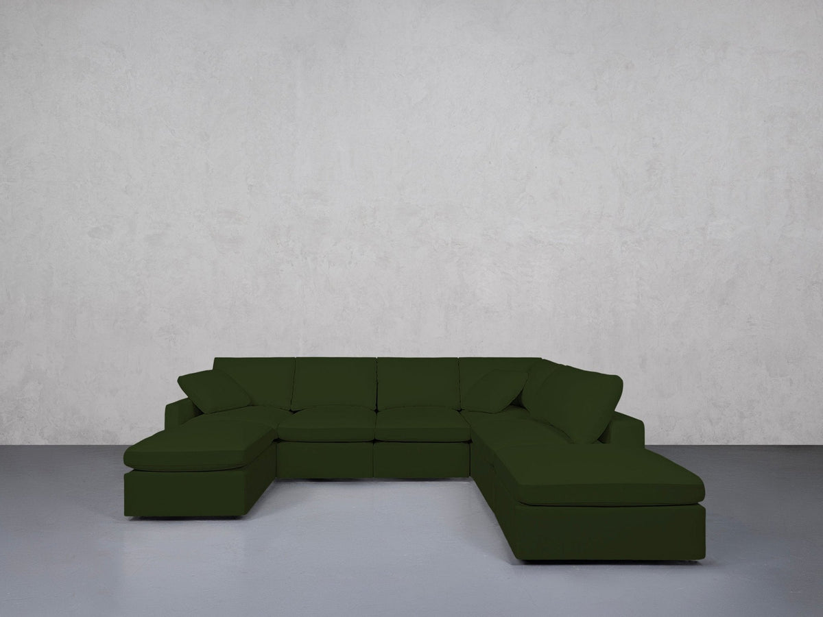 7-Seat Modular Chaise Corner Right Lounger Sectional (Thin Arm) - 7th Avenue