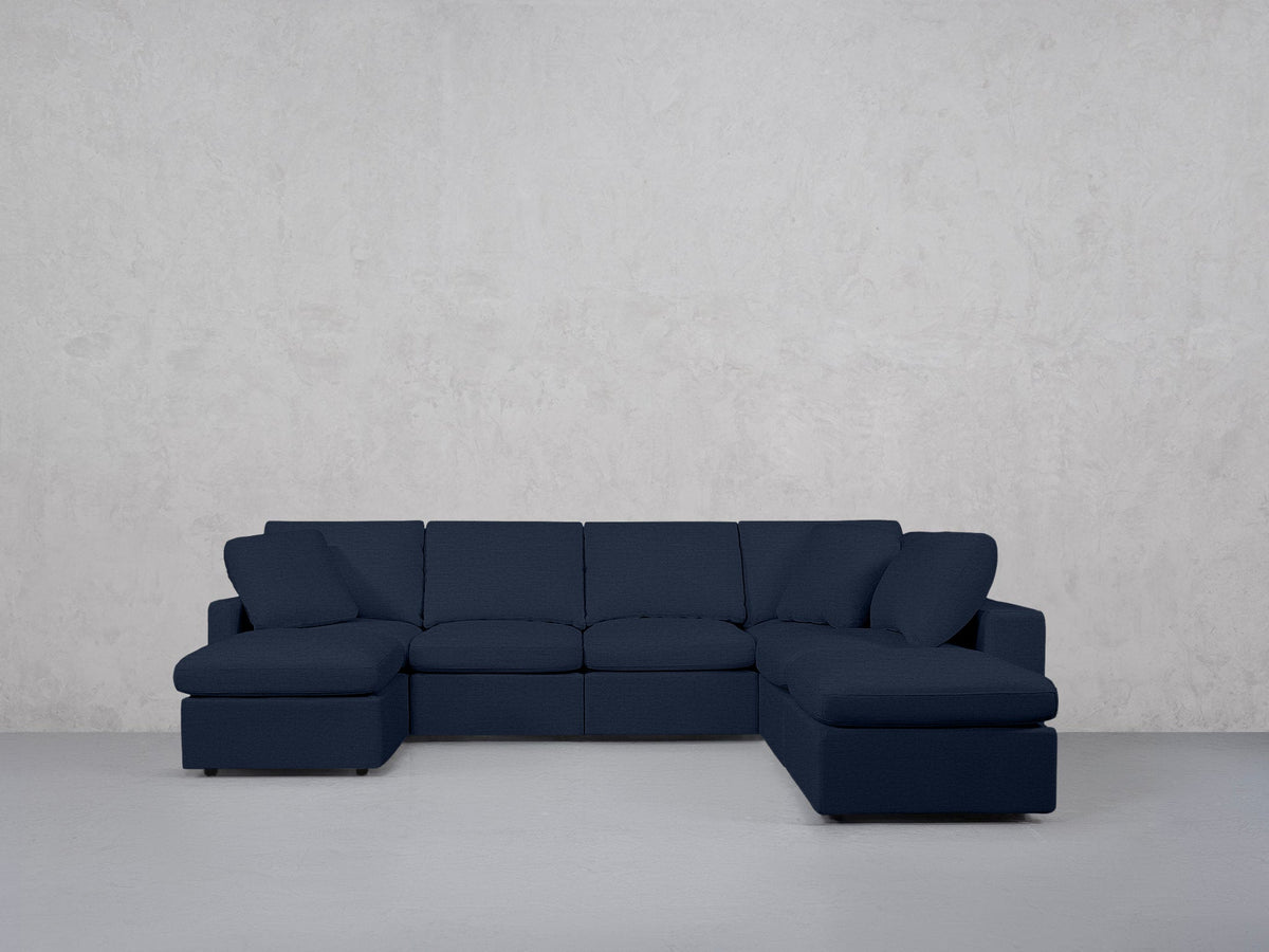 7-Seat Modular Chaise Corner Right Lounger Sectional (Thin Arm) - 7th Avenue