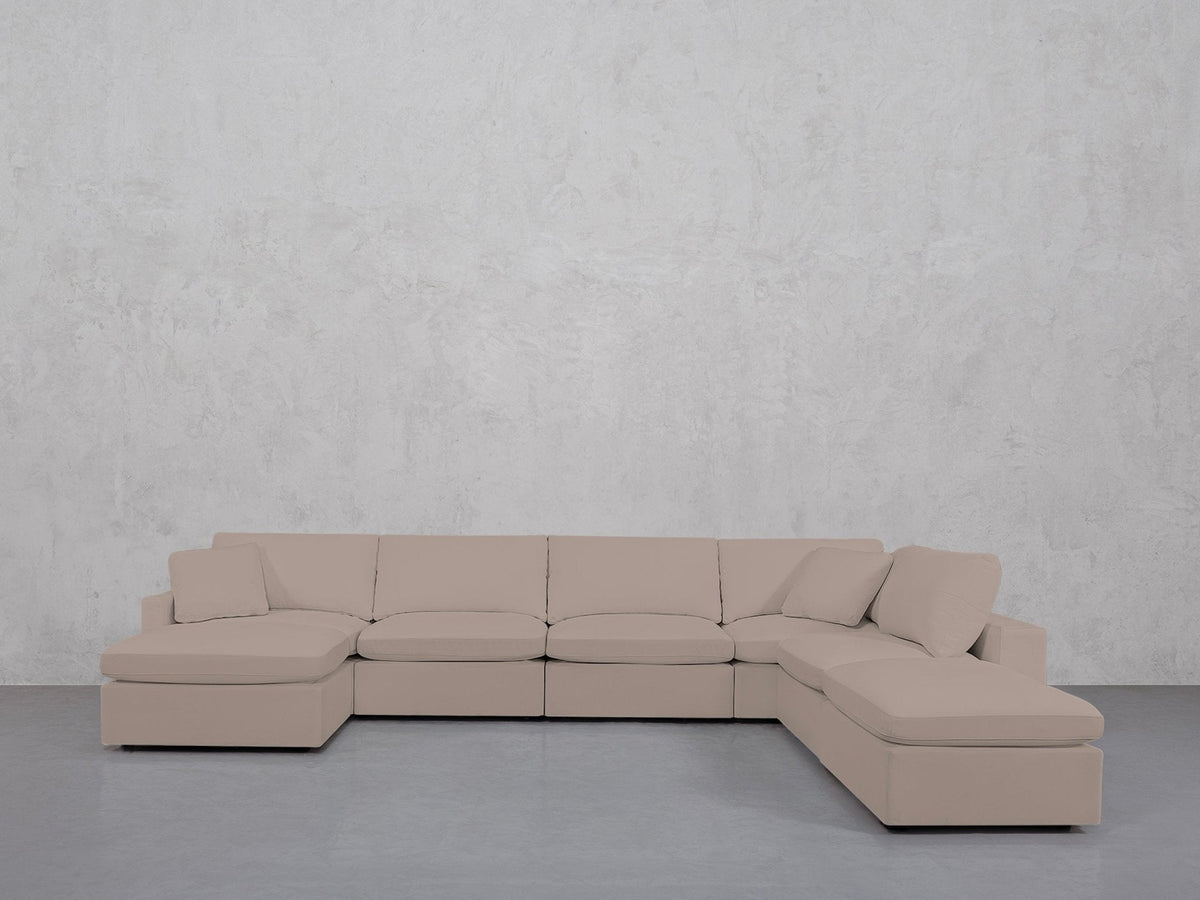 7-Seat Modular Chaise Corner Right Lounger Sectional (Thin Arm) - 7th Avenue