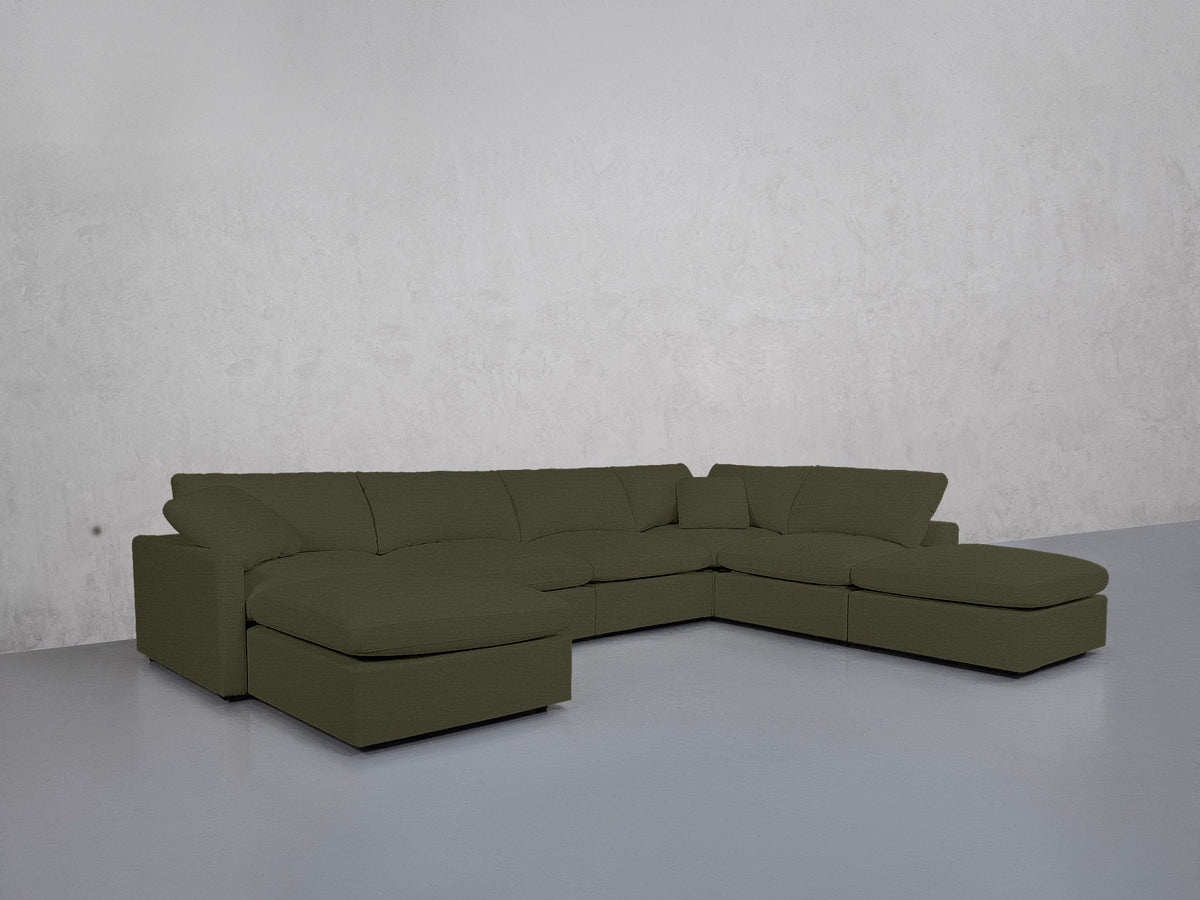 7-Seat Modular Chaise Corner Right Lounger Sectional (Thin Arm) - 7th Avenue