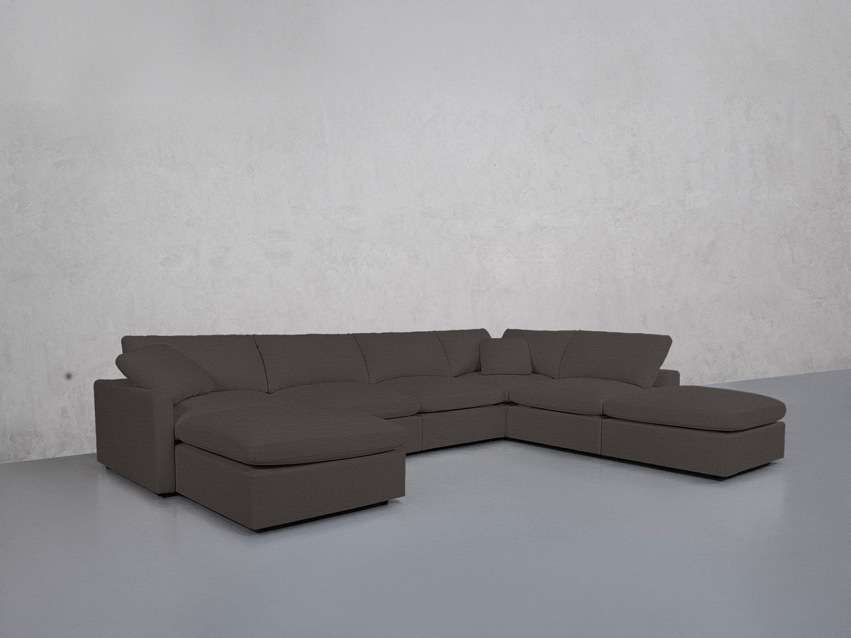 7-Seat Modular Chaise Corner Right Lounger Sectional (Thin Arm) - 7th Avenue