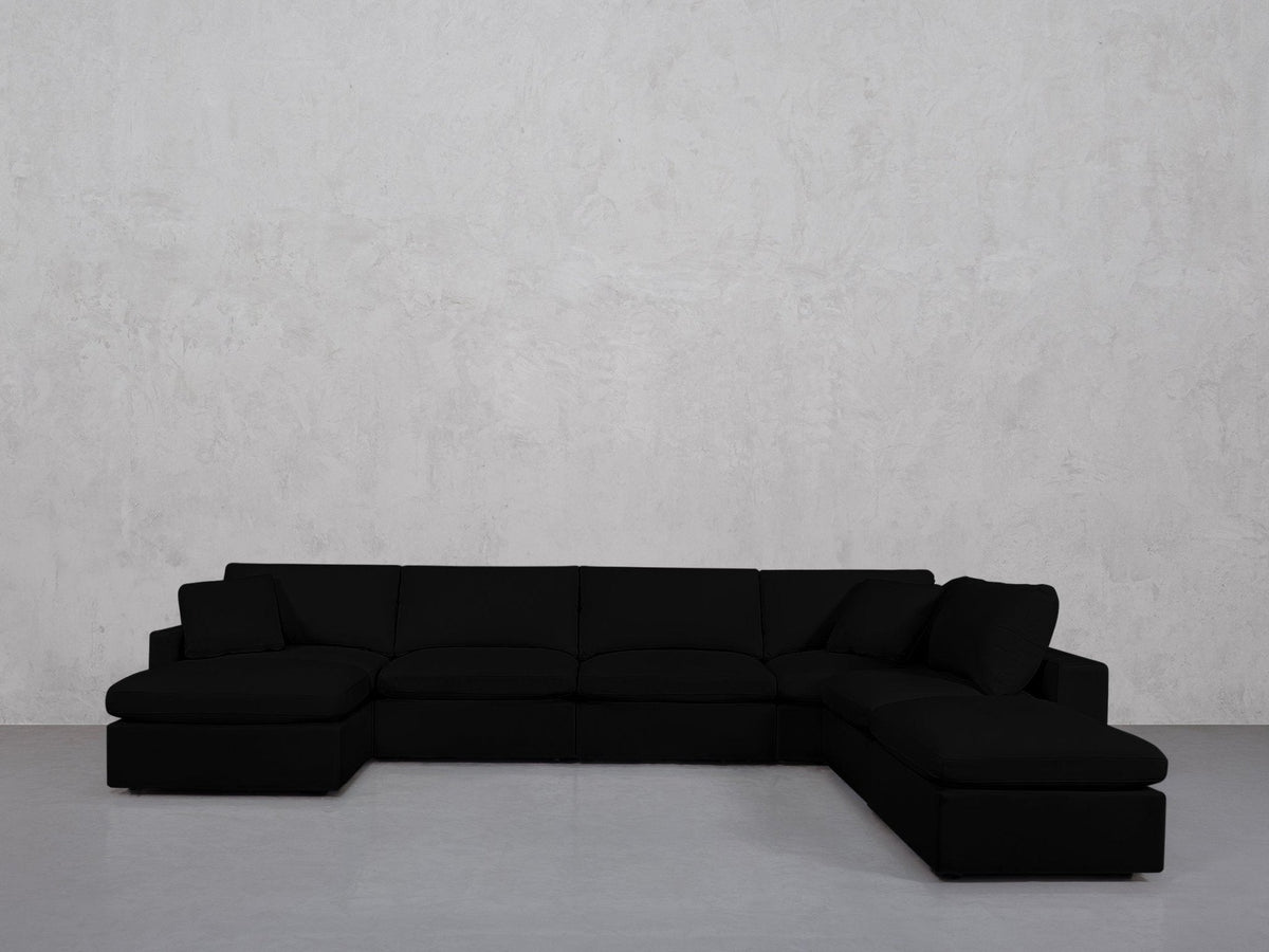 7-Seat Modular Chaise Corner Right Lounger Sectional (Thin Arm) - 7th Avenue