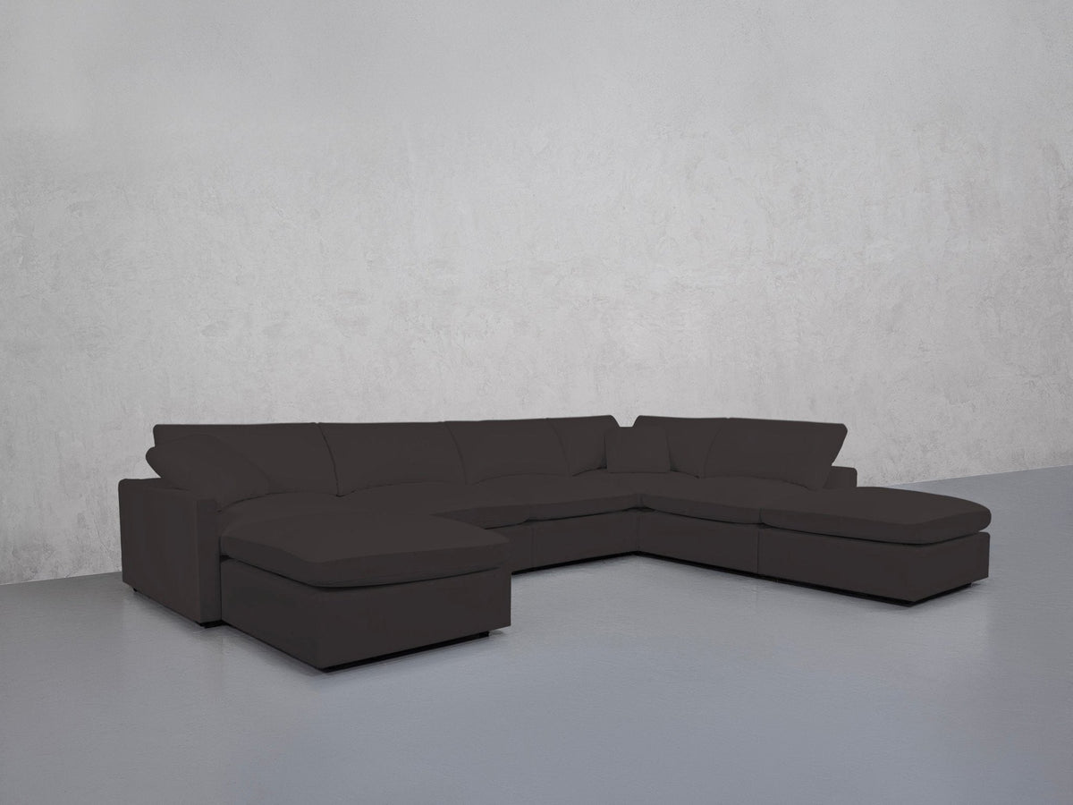 7-Seat Modular Chaise Corner Right Lounger Sectional (Thin Arm) - 7th Avenue