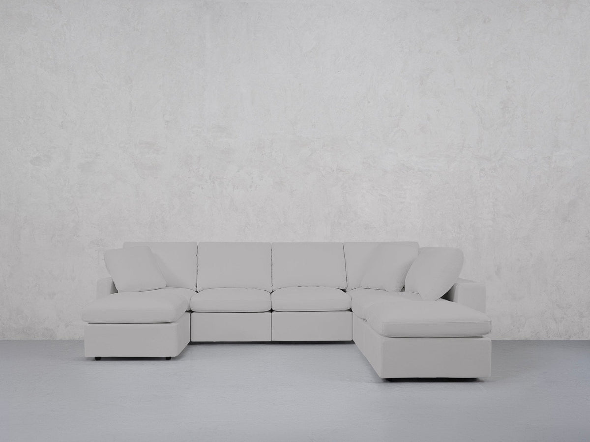 7-Seat Modular Chaise Corner Right Lounger Sectional (Thin Arm) - 7th Avenue