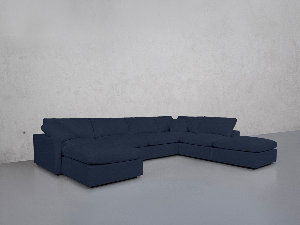7-Seat Modular Chaise Corner Right Lounger Sectional (Thin Arm) - 7th Avenue