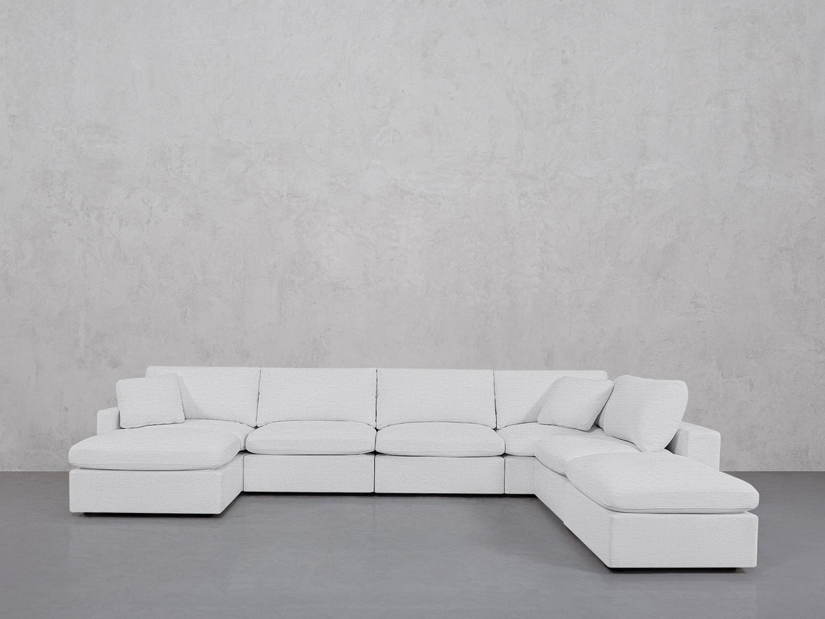 7-Seat Modular Chaise Corner Right Lounger Sectional (Thin Arm) - 7th Avenue