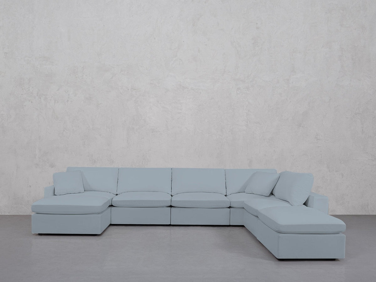 7-Seat Modular Chaise Corner Right Lounger Sectional (Thin Arm) - 7th Avenue