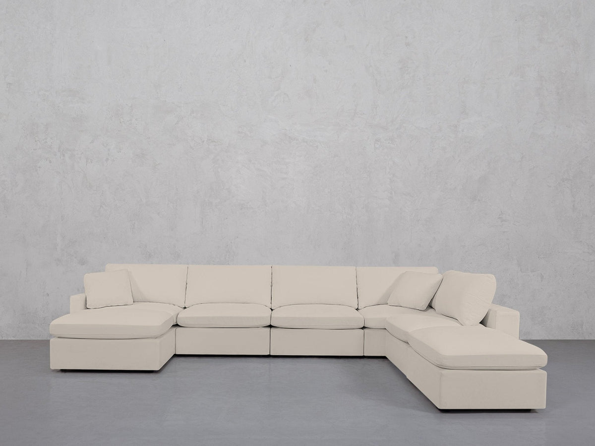 7-Seat Modular Chaise Corner Right Lounger Sectional (Thin Arm) - 7th Avenue
