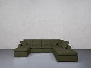 7-Seat Modular Chaise Corner Right Lounger Sectional (Thin Arm) - 7th Avenue