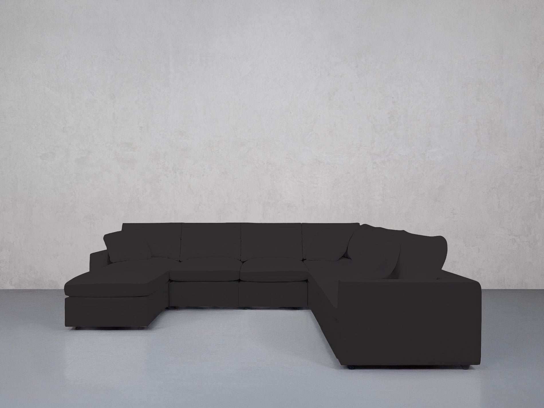 7-Seat Modular Chaise Corner Right Sectional (Thin Arms) - 7th Avenue